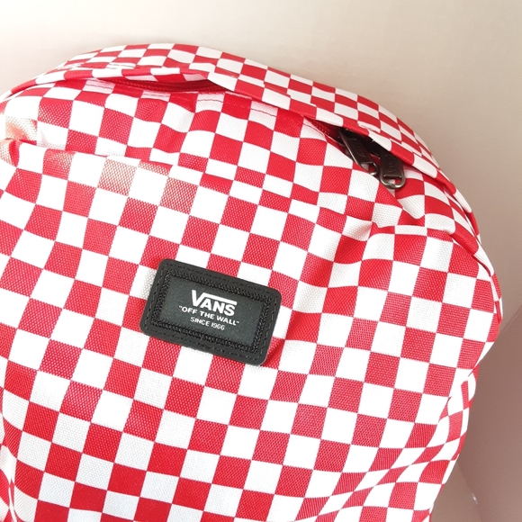 Vans Old Skool Checkerboard Backpack (Red Check) NWT - Picture 5 of 7